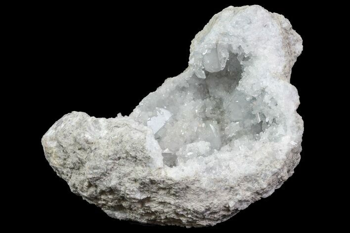 Celestine (Celestite) Geode - Icy Blue Crystals #70060